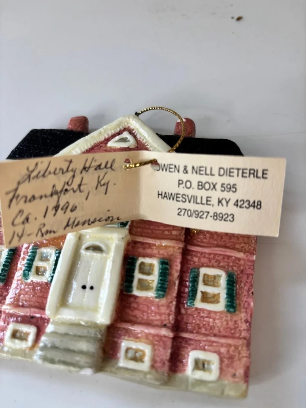 Owen & Nell Dieterle Kentucky Folk Art Ornaments Liberty Hall Orlando Brown